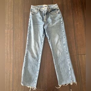 Zara Light Blue Straight Leg Jeans